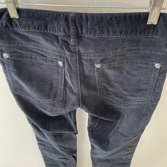 Free People Navy Blue Velour Jeans Size 25 - Picture 5 of 5